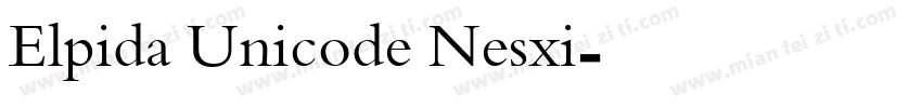Elpida Unicode Nesxi字体转换